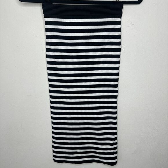 Michael Kors Black & White Striped Stretch Bodycon Tube Maxi Skirt XS - Picture 4 of 12